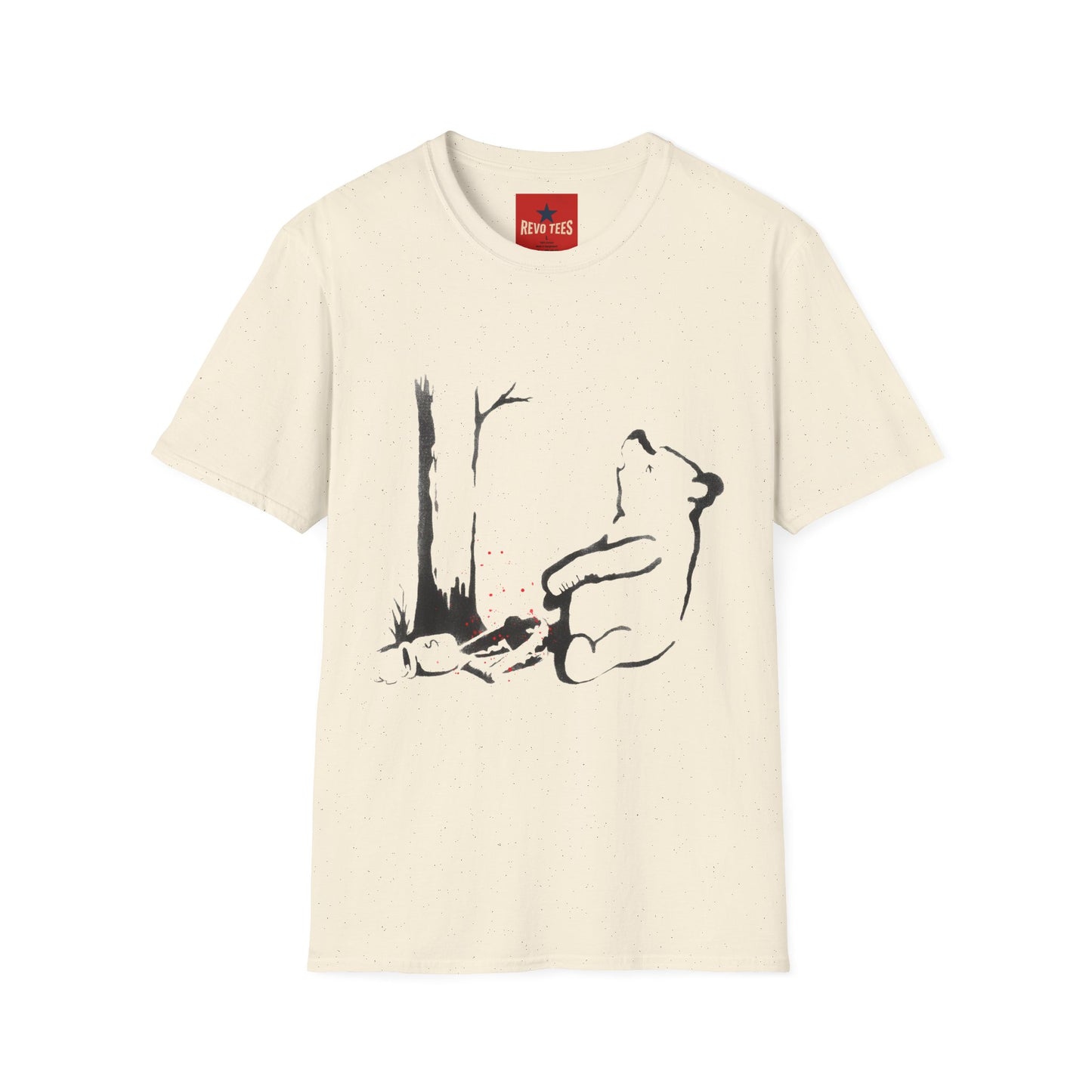Bear & Tree Minimalist Graphic T-Shirt