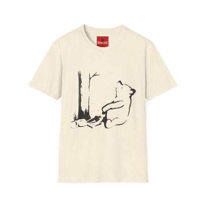 Bear & Tree Minimalist Graphic T-Shirt