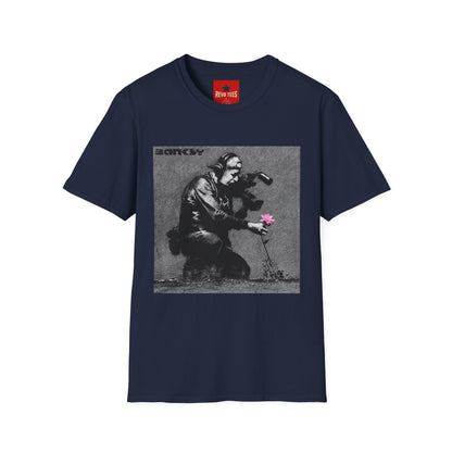 Banksy Flower Thrower T-Shirt — Urban Street Art Graphic Tee