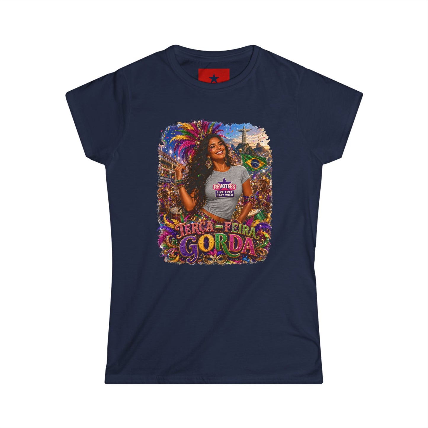 Rio Carnival Festival Tee — Women's White Crewneck