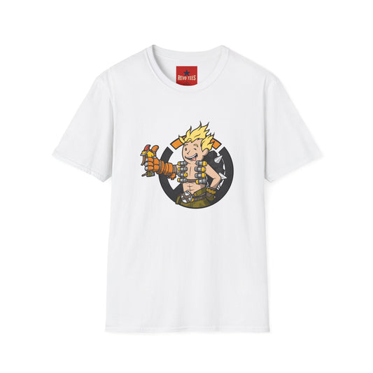 Revotees Junkrat Inspired Gamer Cartoon Explosive Hero Graphic T-Shirt