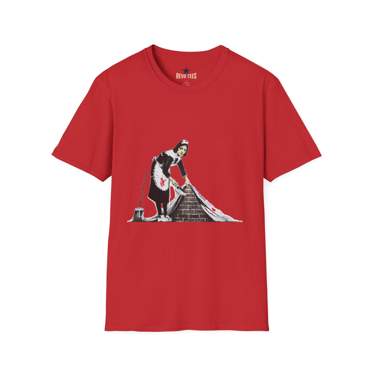 Revotees Banksys Maid Street Art Banksy Inspired Housecleaning Graphic T-Shirt - alternate view 4