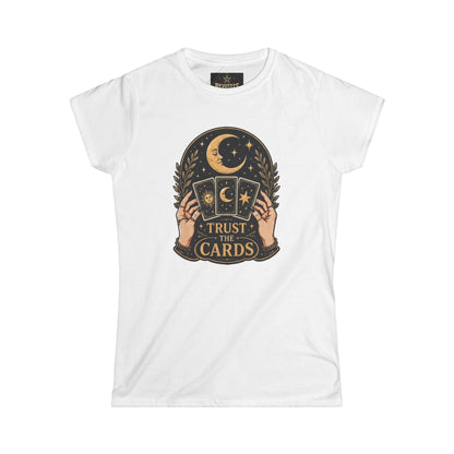 Tarot Tee — "Trust the Cards" Women's Spiritual Graphic T-Shirt