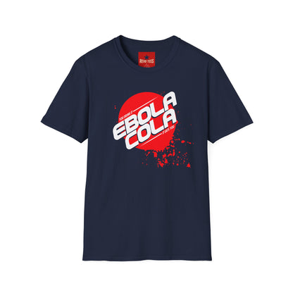 Ebola Cola Graphic T-Shirt – Retro Logo & Distressed Splash Design