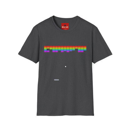 Rainbow Equalizer T-Shirt — Retro Audio Bars Pride Tee