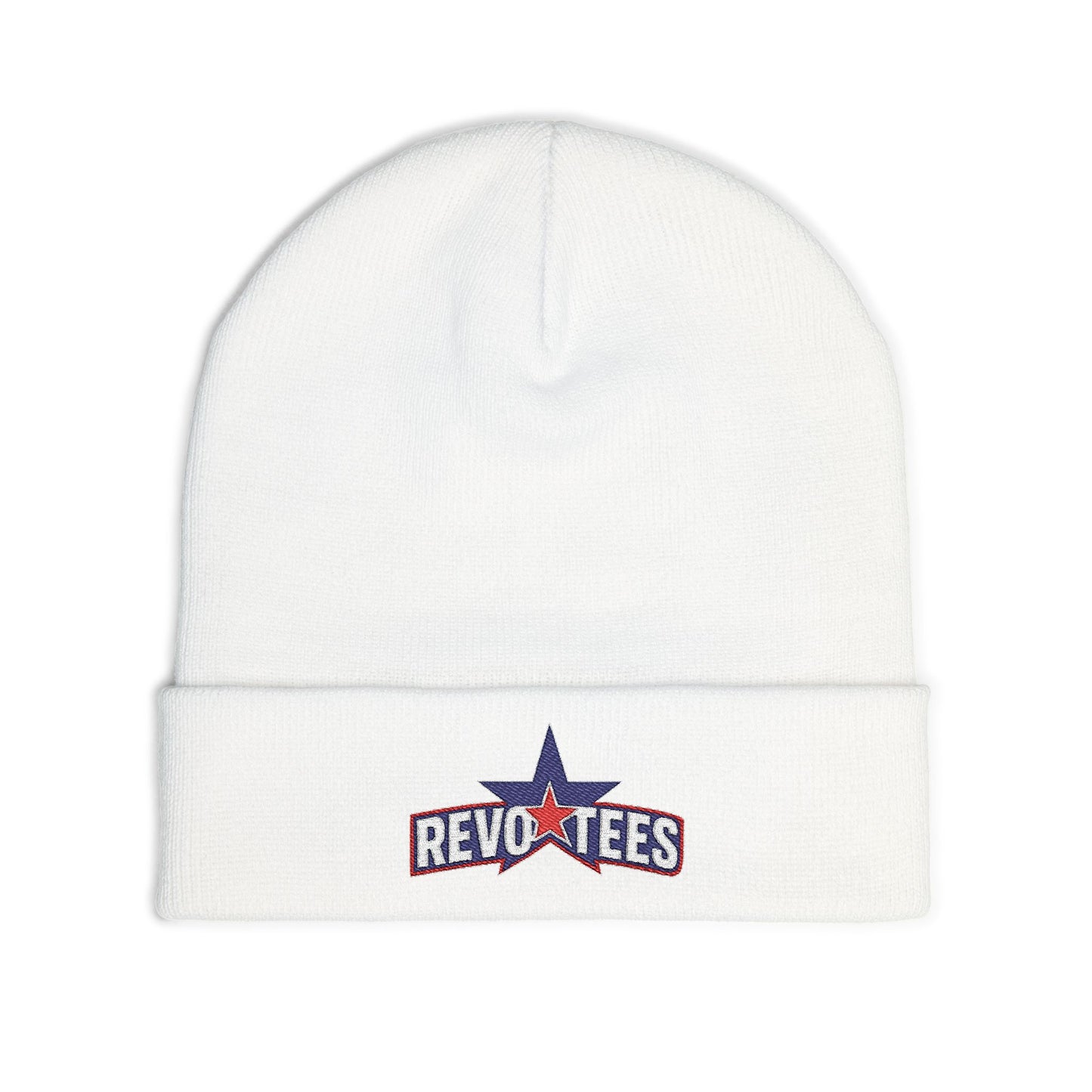 Embroidered 'Revotees' Star Knit Beanie — Patriotic Winter Hat