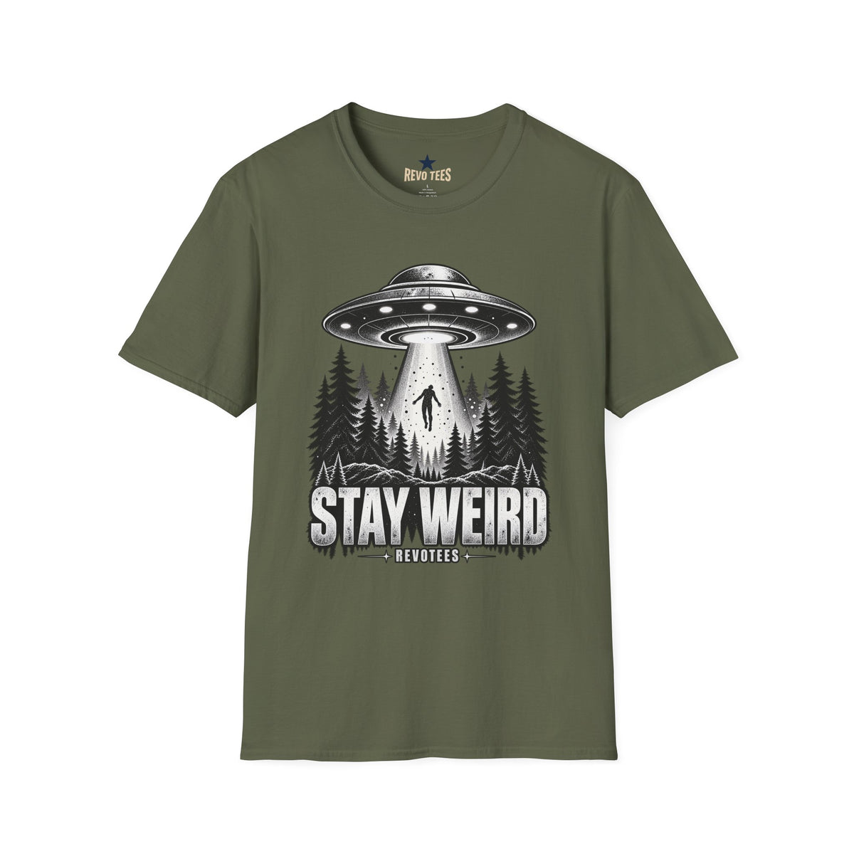 REVOTEES Stay Weird — Alien Abduction Graphic Tee