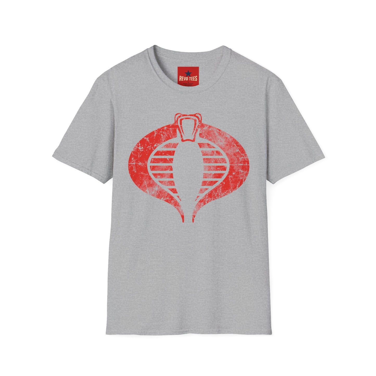 Cobra Emblem T-Shirt — Distressed Retro Snake Logo Tee