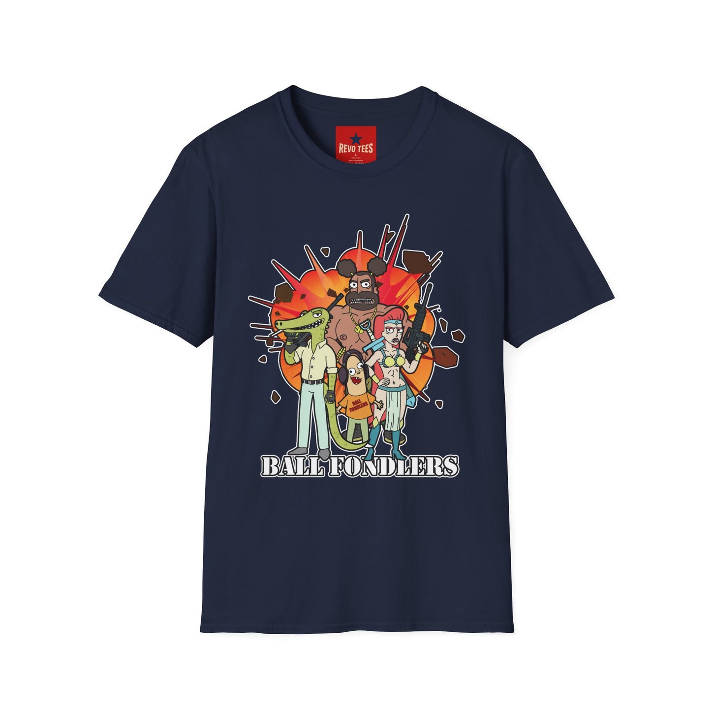 Cartoon Apocalypse T-Shirt — Retro Comic Crew with 'Built to Deliver' Design