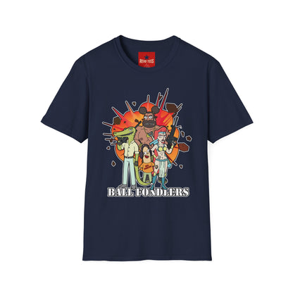 Cartoon Apocalypse T-Shirt — Retro Comic Crew with 'Built to Deliver' Design