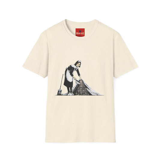 Banksy's Maid Street Art T-Shirt — Banksy-Inspired Housecleaning Graphic Tee