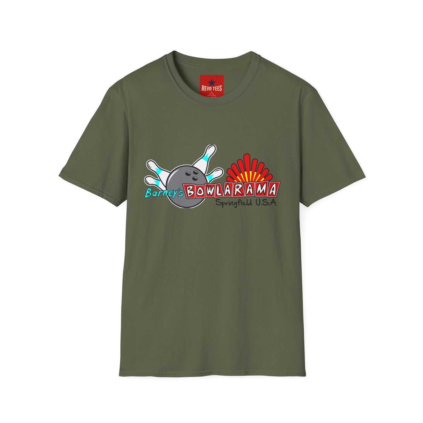 Bowlarama Vintage Bowling T-Shirt — "Barney's Bowlarama Springfield U.S.A." Retro Alley Tee