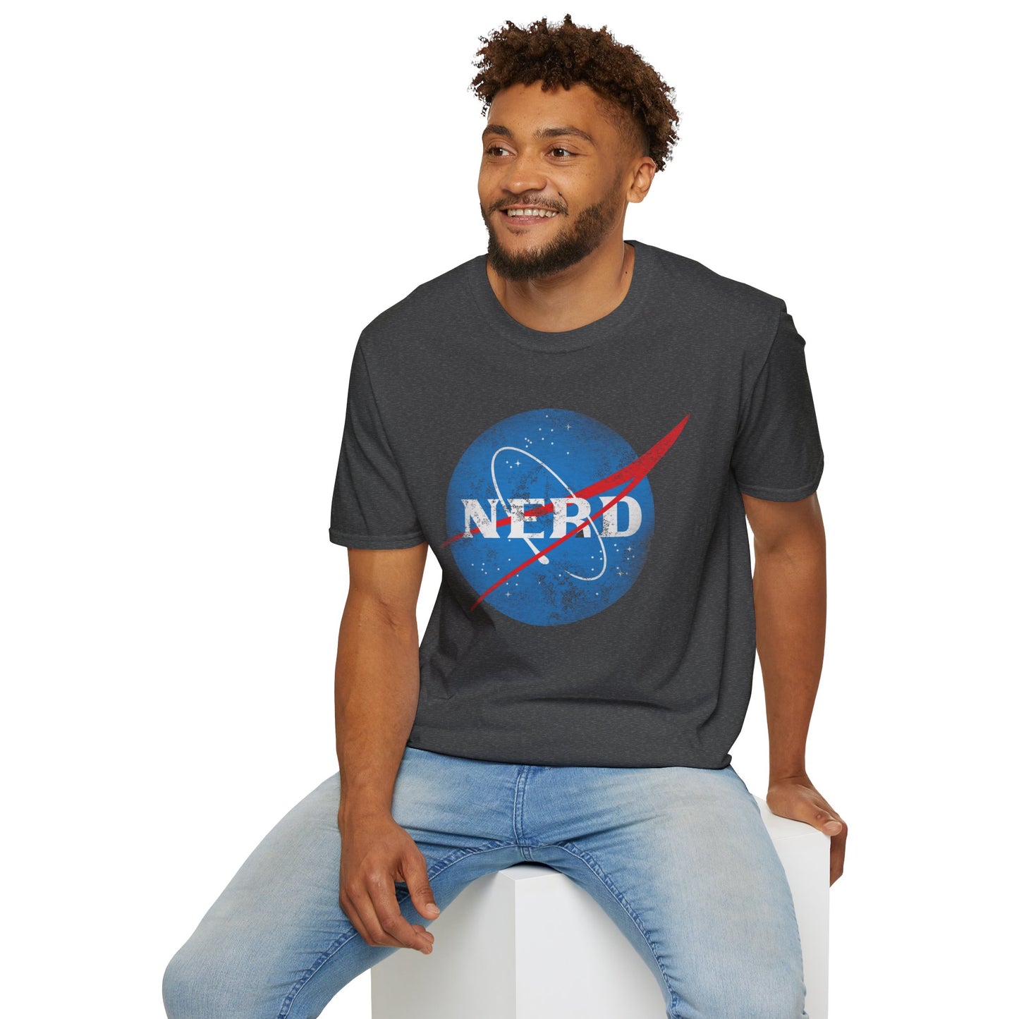 Nerd Space Logo T‑Shirt — Retro NASA-Inspired Graphic Tee