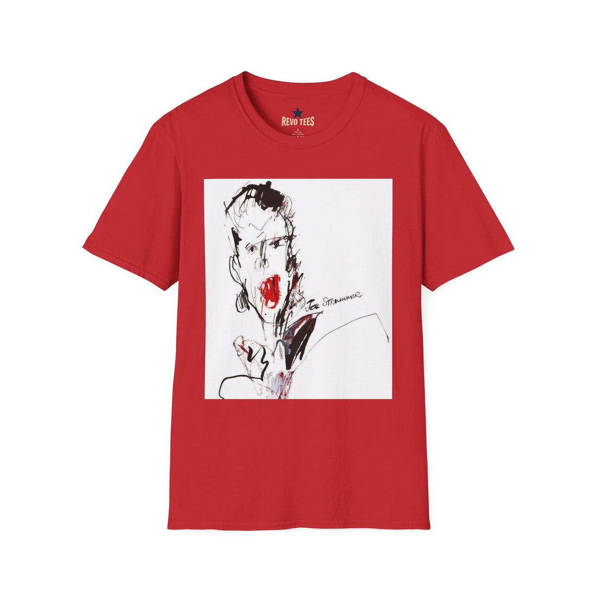 Revotees The Clash Joe Strummer by Ray Lowry Unisex Softstyle T-Shirt - alternate view 11