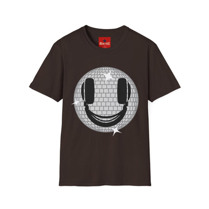Smiling Disco Ball T-Shirt — Retro Dance Party Graphic Tee