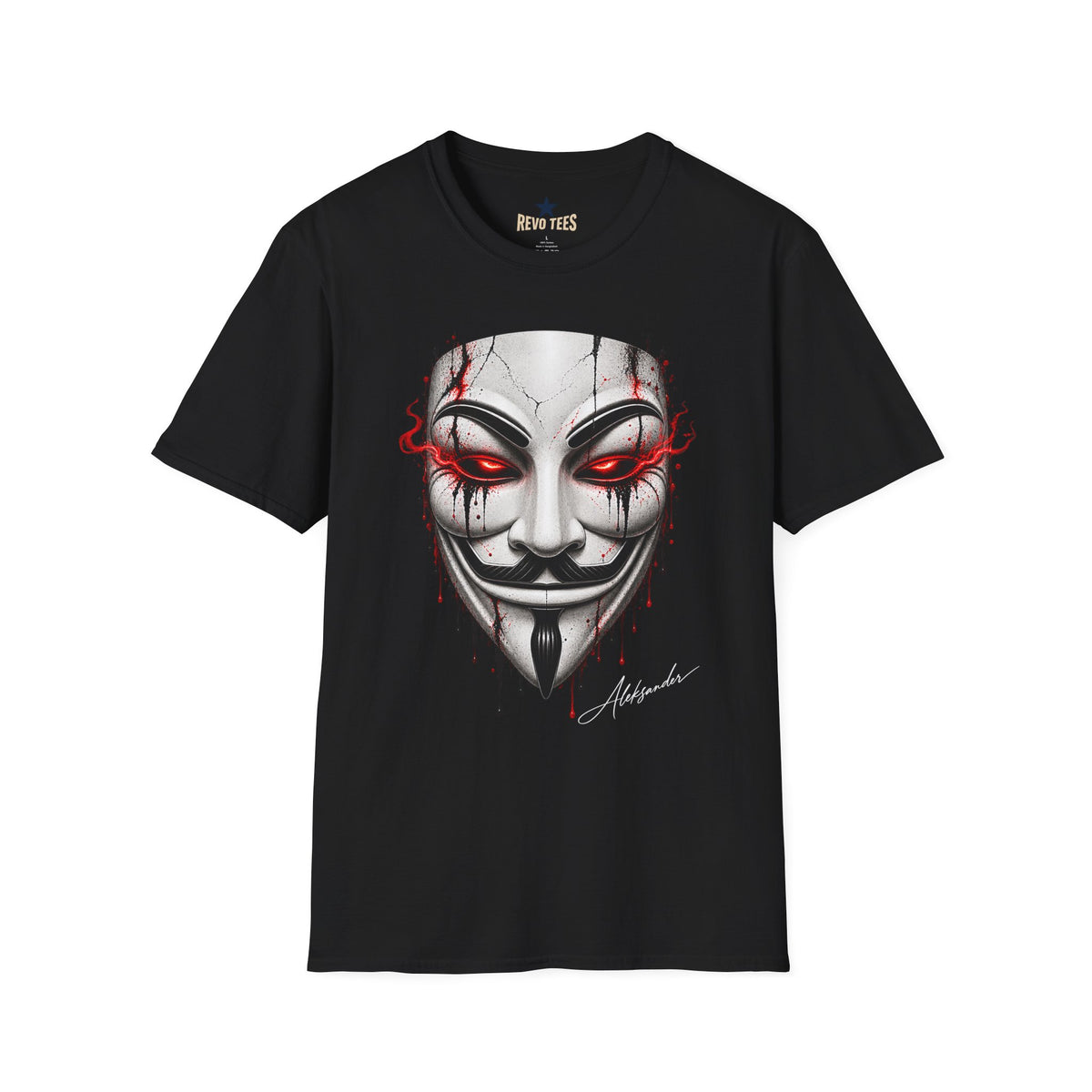 Dark Anonymous Mask Graphic T-Shirt - Aleksander