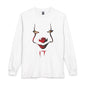 Horror Clown Face Long Sleeve Tee – 'IT' Pennywise Minimalist Graphic
