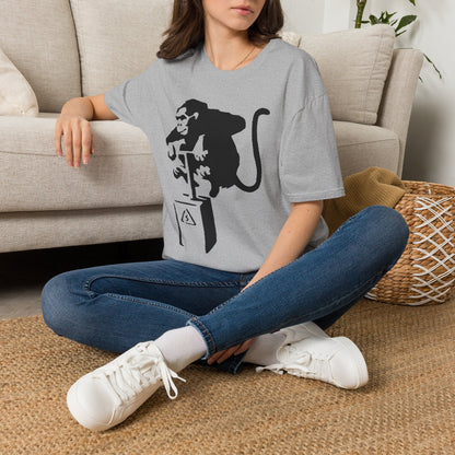 Banksy-Style Monkey On Bomb T-Shirt — Street Art Graphic Tee