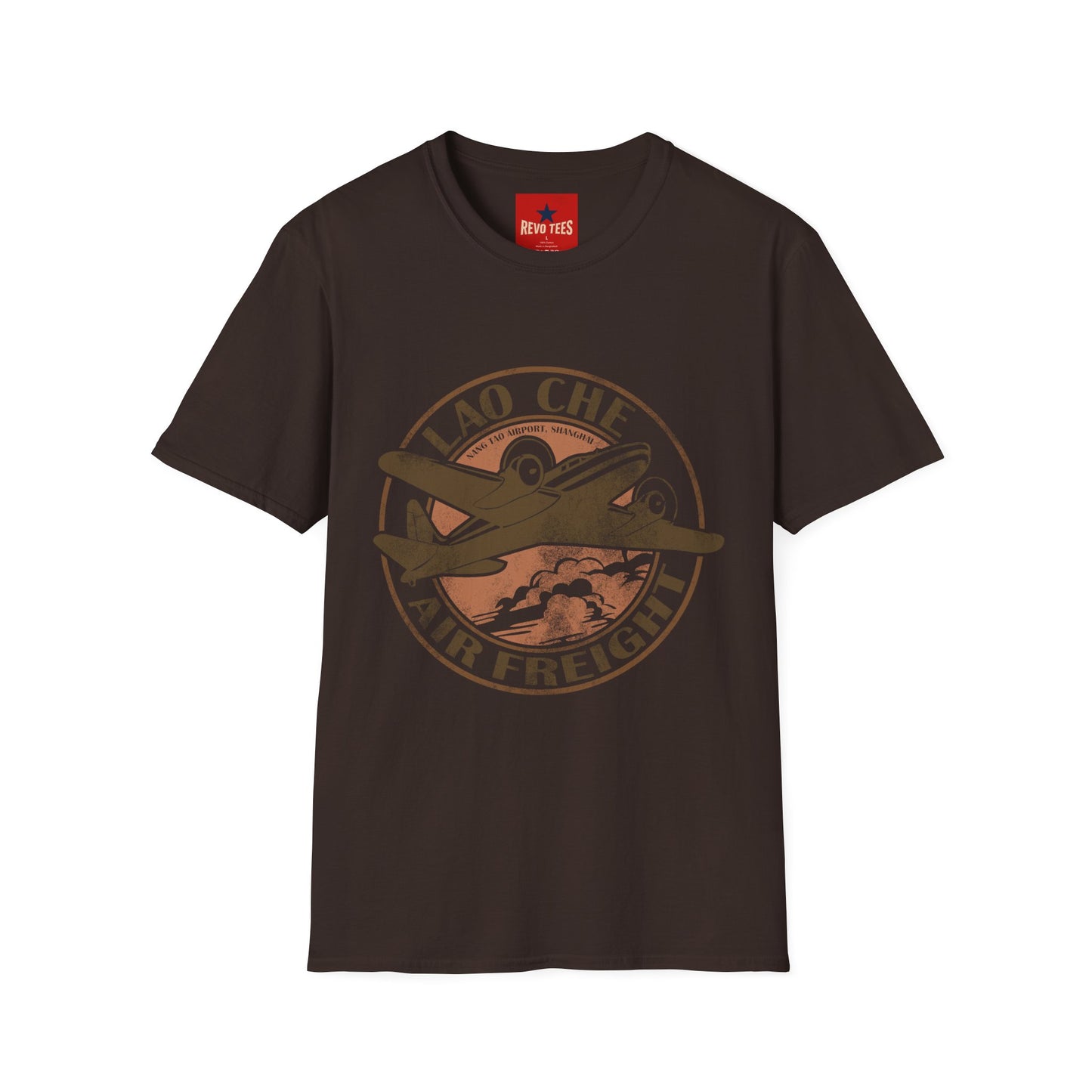 Vintage Lao Che Air Freight T-Shirt — Retro Aviation Graphic Tee