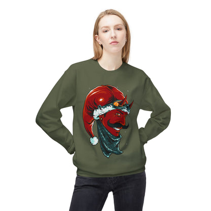 Devil Santa — Vintage Holiday Demon Graphic Crewneck Sweatshirt