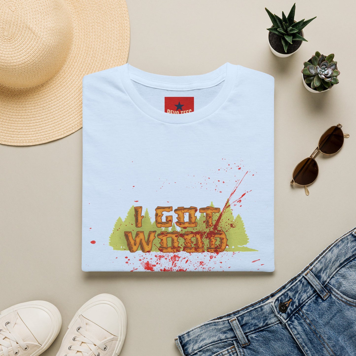 I Got Wood Funny Lumberjack T-Shirt — Camping, Outdoors & Carpenter Gift