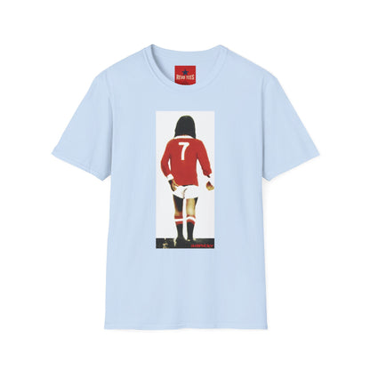 Banksy George Best Soccer Player No.7 Graphic T-Shirt — Retro Football Jersey Illustration