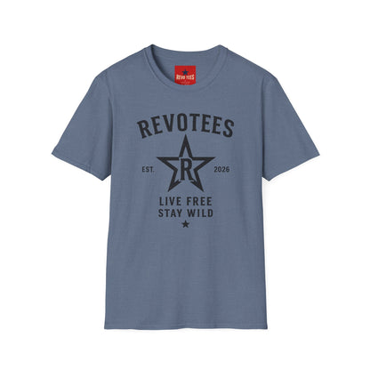 REVOTEES Graphic T-Shirt — "Revotees" Star Logo Tee (Est. 2026)