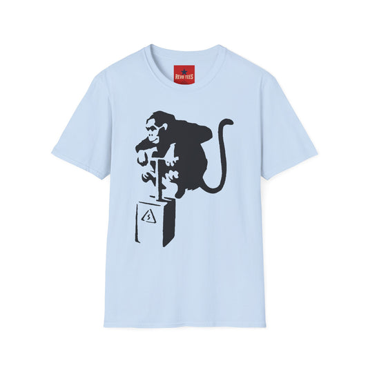 Banksy-Style Monkey On Bomb T-Shirt — Street Art Graphic Tee