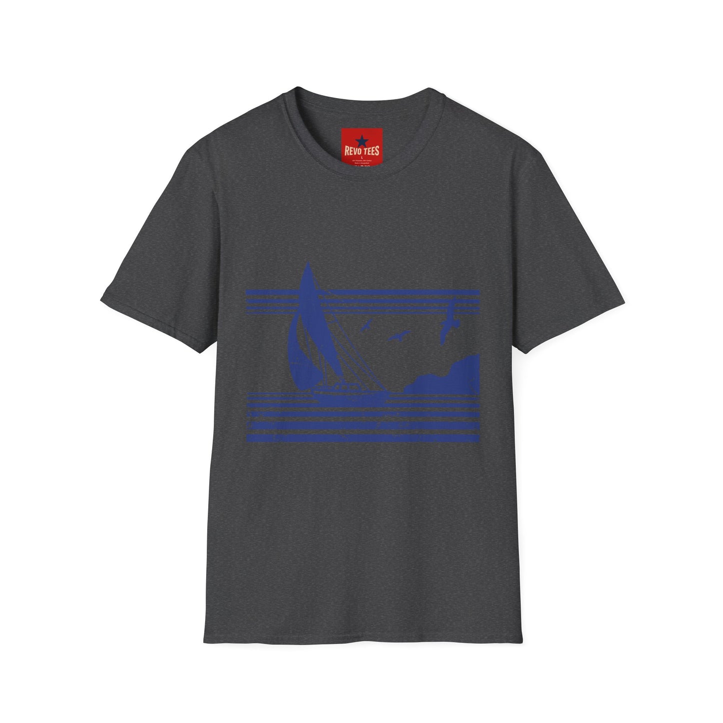Sailboat Coastline T-Shirt — Nautical Sailing Graphic Tee