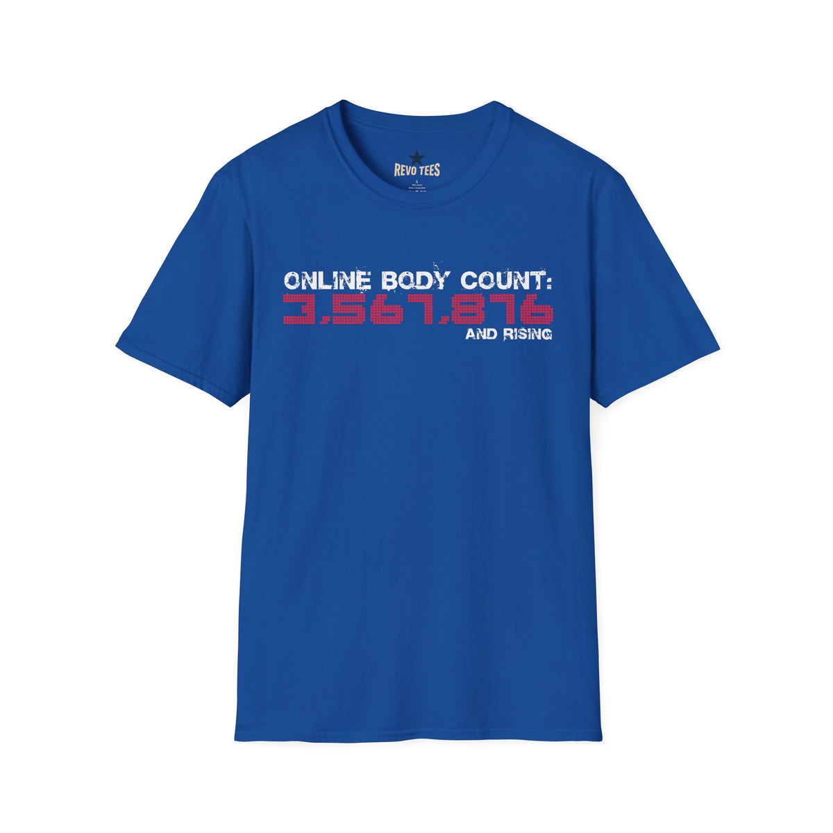 Revotees Online Body Count Unisex Softstyle T-Shirt - alternate view 7