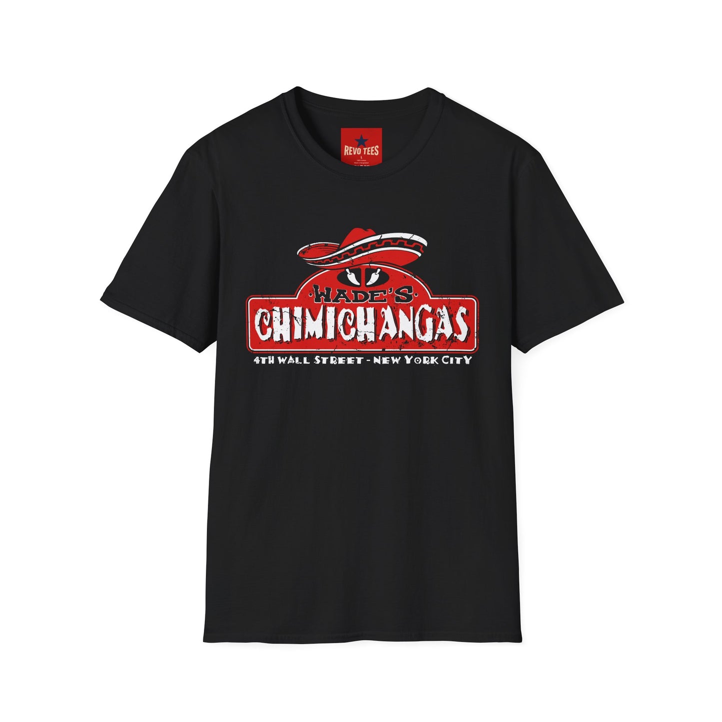 Chimichangas T‑Shirt — 'Hade's Chimichangas' Retro Mexican Food Logo Tee