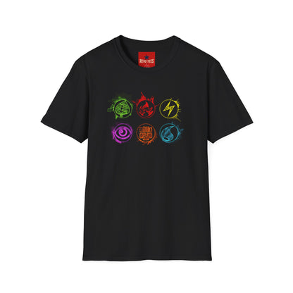 Elemental Symbols T-Shirt — Energy Card Symbols Icons Tee