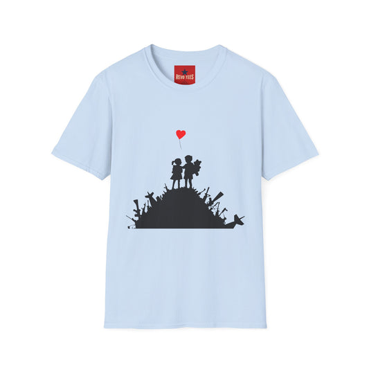 Banksy Boy & Girl - Unisex Softstyle T-Shirt