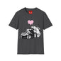 Banksy T-Shirt — Pink Drip Heart with Tank Graffiti Tee