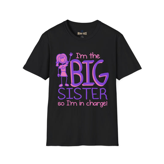 Revotees Big Sister Im the Big Sister Cute Pink Purple Kids Family T-Shirt - alternate view 2