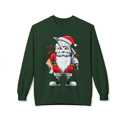 Santa Skull — Edgy Christmas Graphic Crewneck Sweatshirt