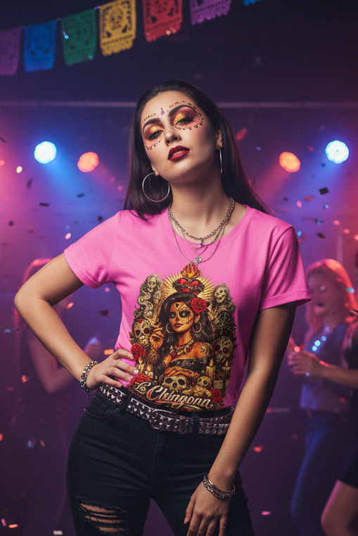 REVOTEES T-Shirt — La Chingona Day of the Dead Sugar Skull Tee