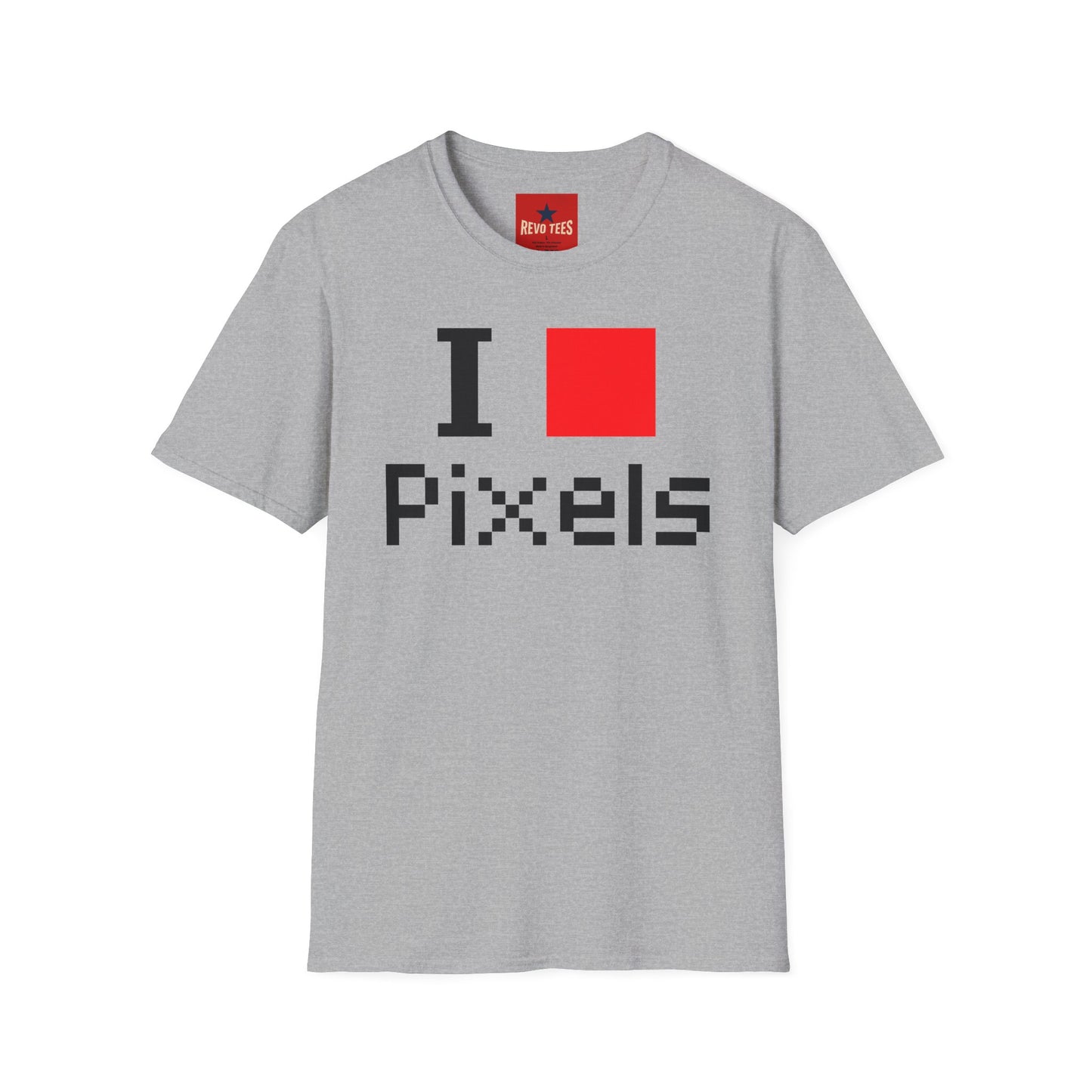 Pixels Lover T‑Shirt — I [Red Square] Pixels Retro Gamer Tee