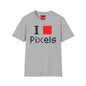 Pixels Lover T‑Shirt — I [Red Square] Pixels Retro Gamer Tee