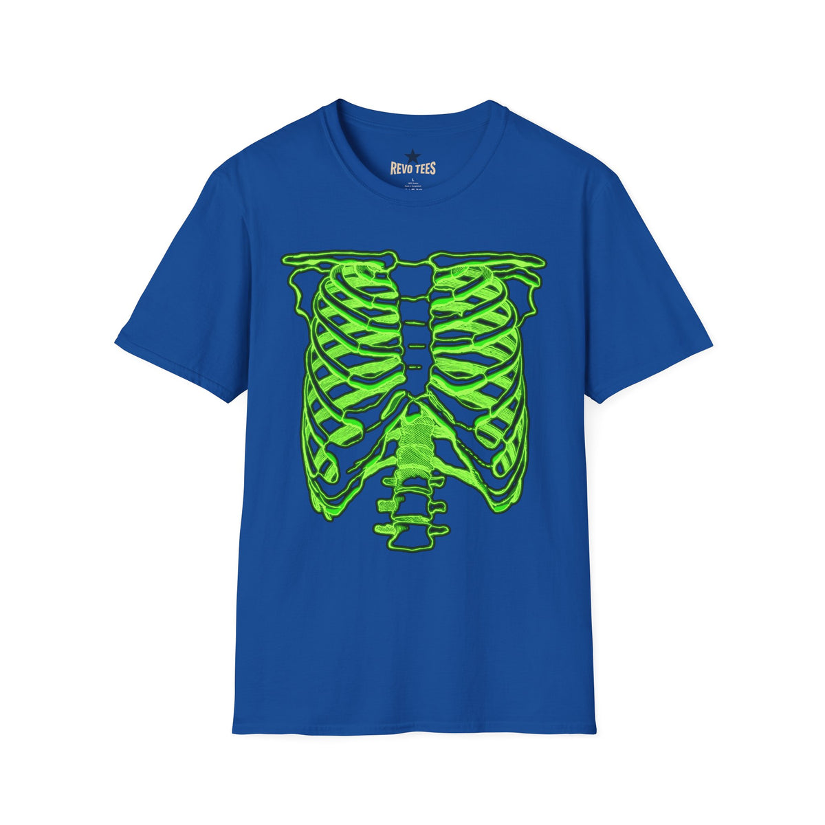 Revotees Neon Green Rib Cage Graphic T-Shirt - alternate view 9
