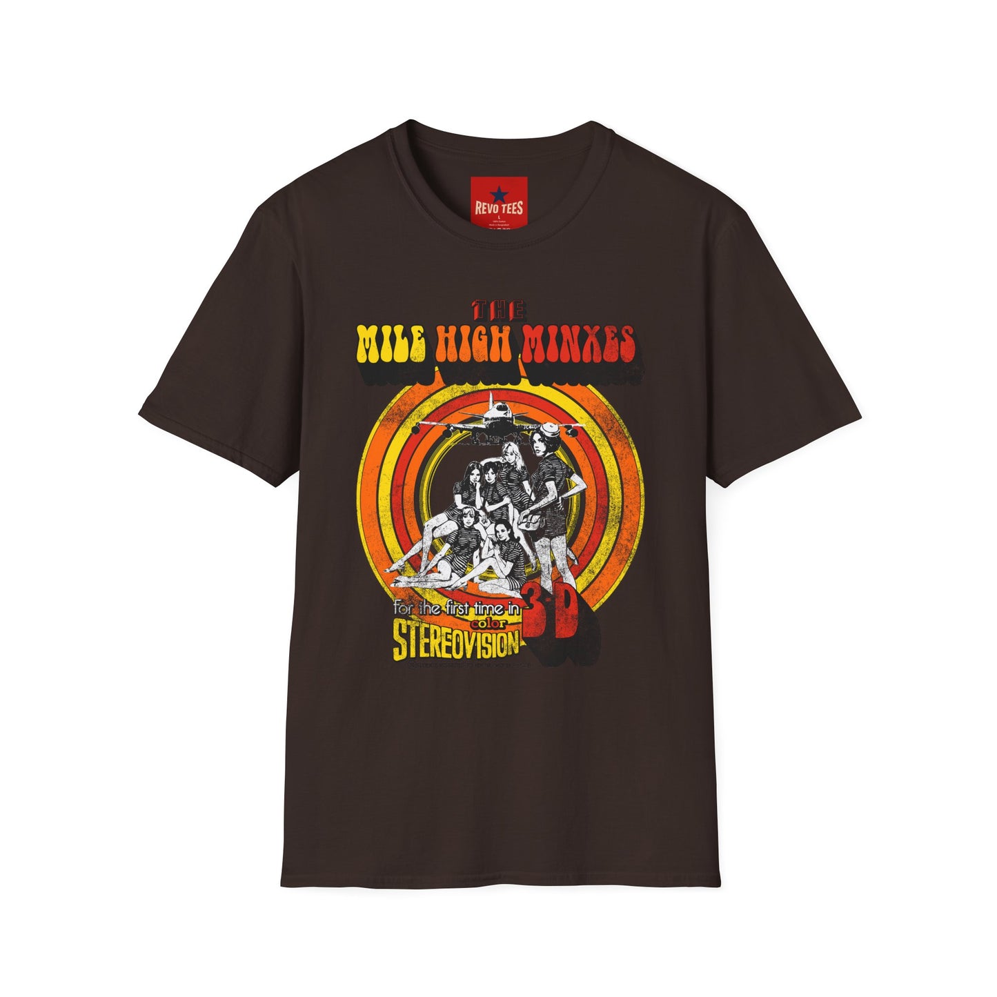 The Mile High Minxes Retro Band Tee — Vintage 70s Psychedelic Concert T-Shirt