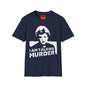 I Am Talking Murder Graphic T‑Shirt — Retro Noir Portrait Tee