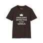 Revotees Amazing Detective Slash Genius Funny Crown Graphic for Sleuths Gift Giving T-Shirt - alternate view 3