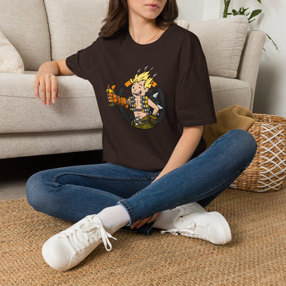 Junkrat-Inspired Gamer Tee — Cartoon Explosive Hero Graphic T-Shirt