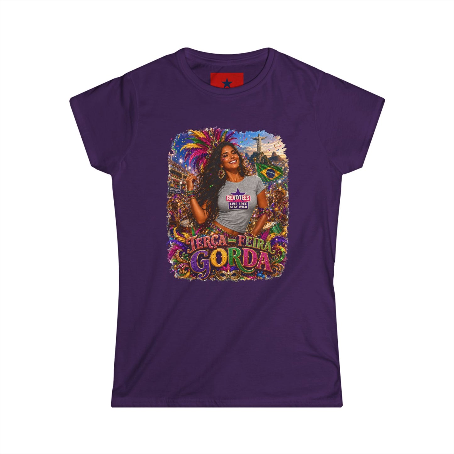 Rio Carnival Festival Tee — Women's White Crewneck