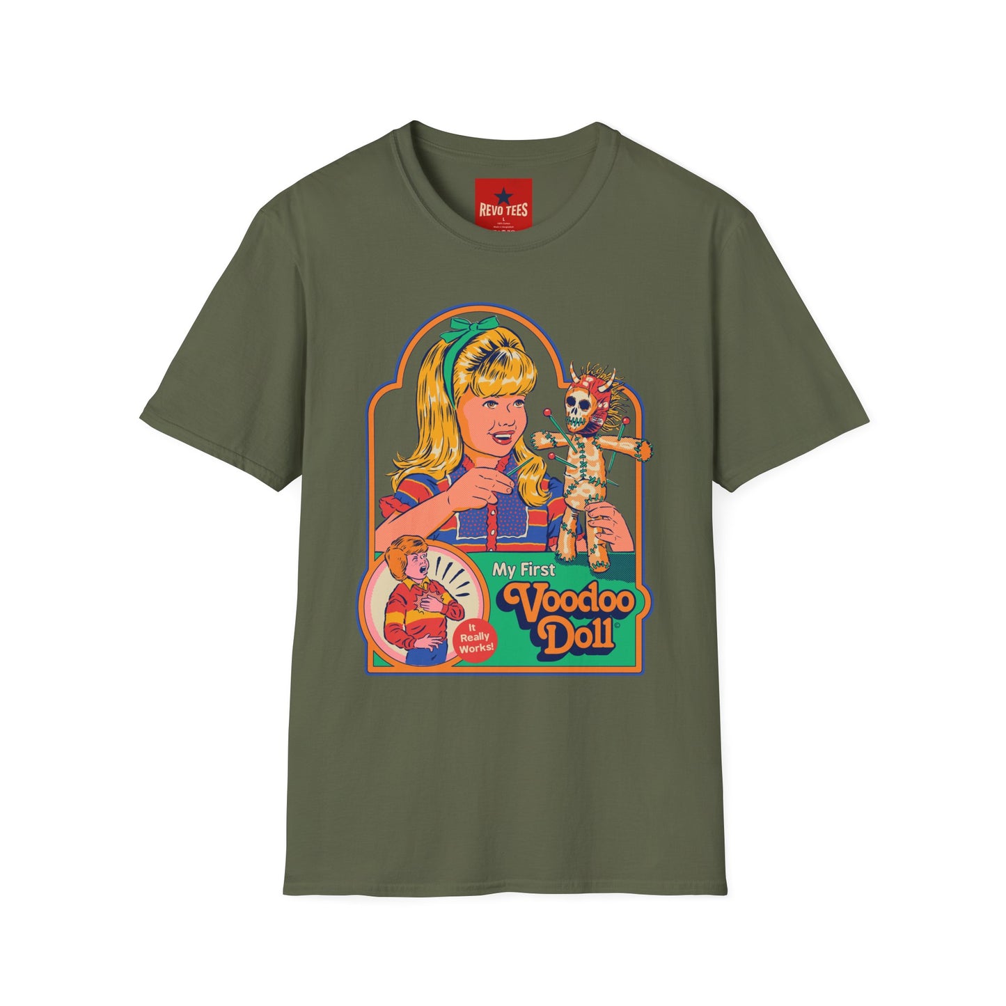 Voodoo Doll Retro Graphic T-Shirt — Vintage Doll Horror Tee