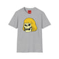 Skull with Blonde Bob T-Shirt — Retro Horror Cartoon Tee