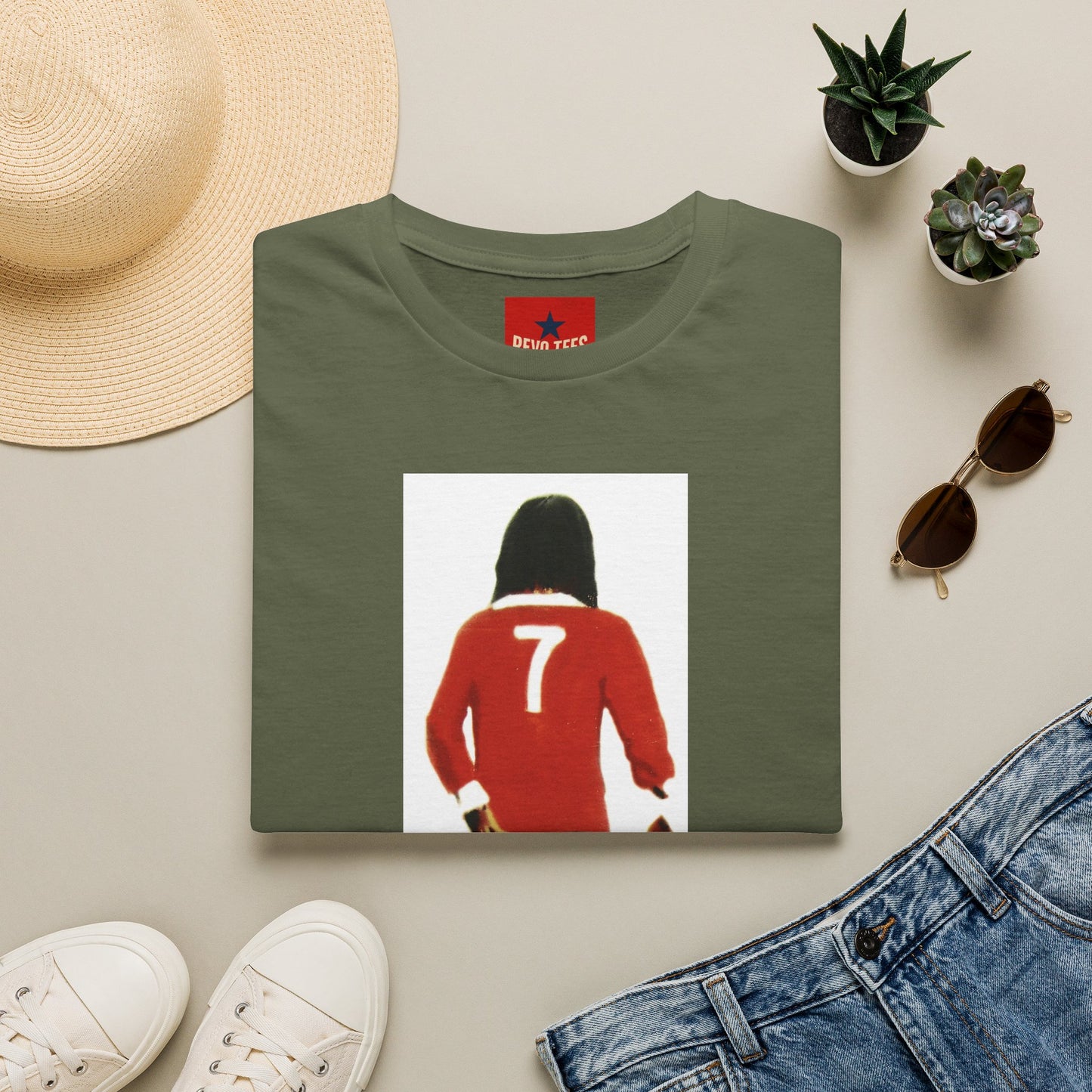 Banksy George Best Soccer Player No.7 Graphic T-Shirt — Retro Football Jersey Illustration