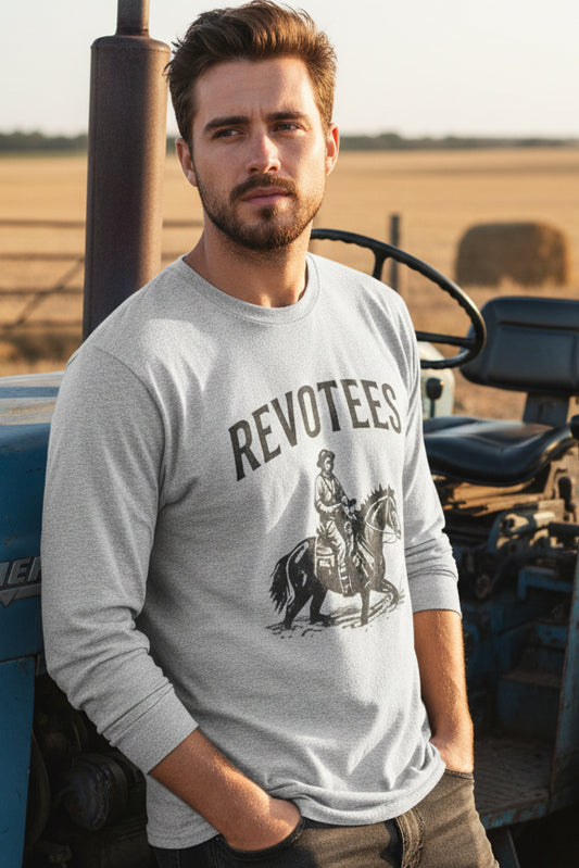Revotees Rider Long-Sleeve Vintage Western Horse Graphic T-Shirt - alternate view 4