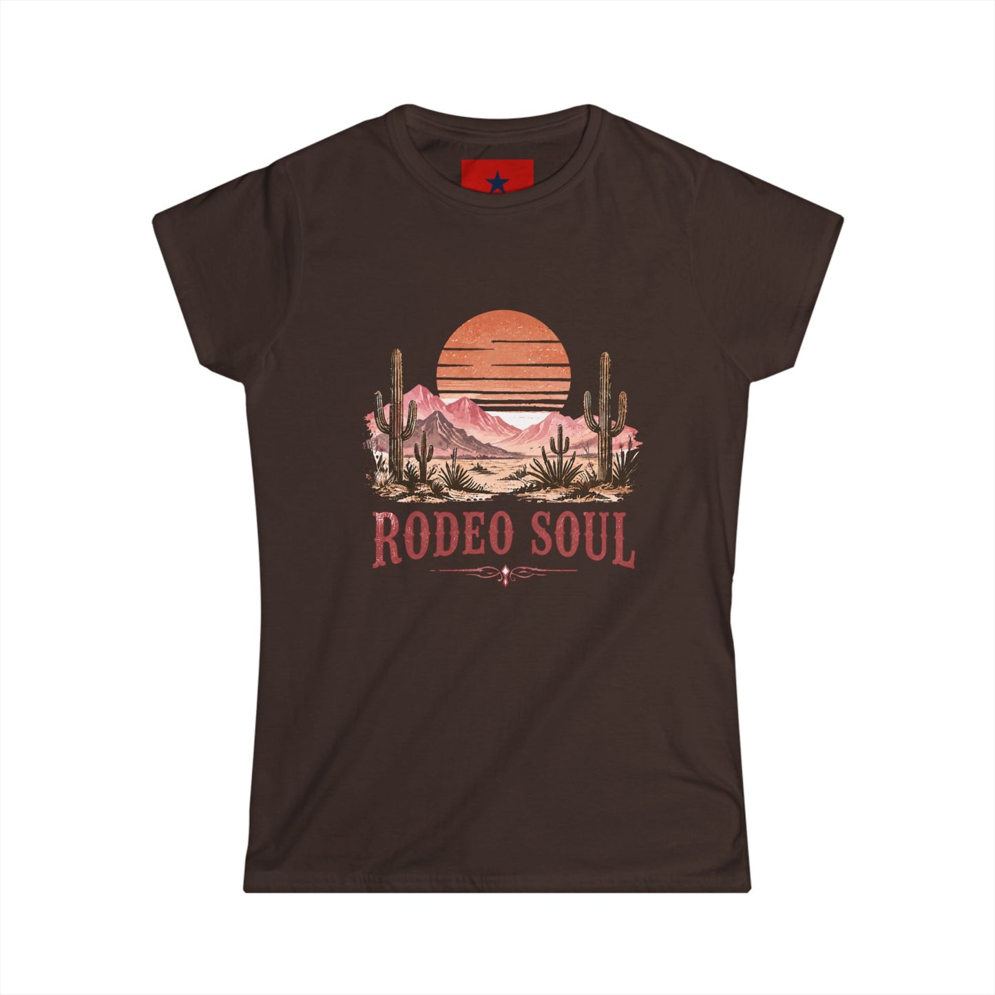 Rodeo Soul Women's Tee — Western Desert Sunset Graphic Shirt